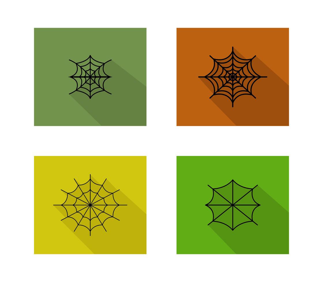 spinnenweb icon set vector