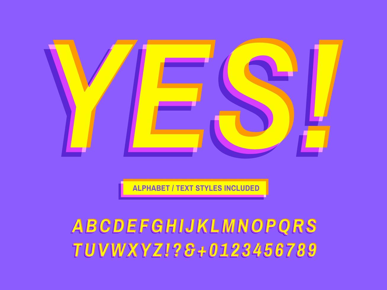 moderne offsetdruk schuin alfabet vector