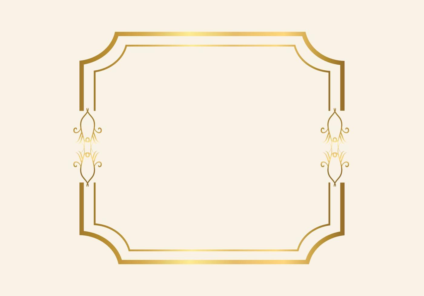 gouden dubbel frame vintage stijl ontwerp vector