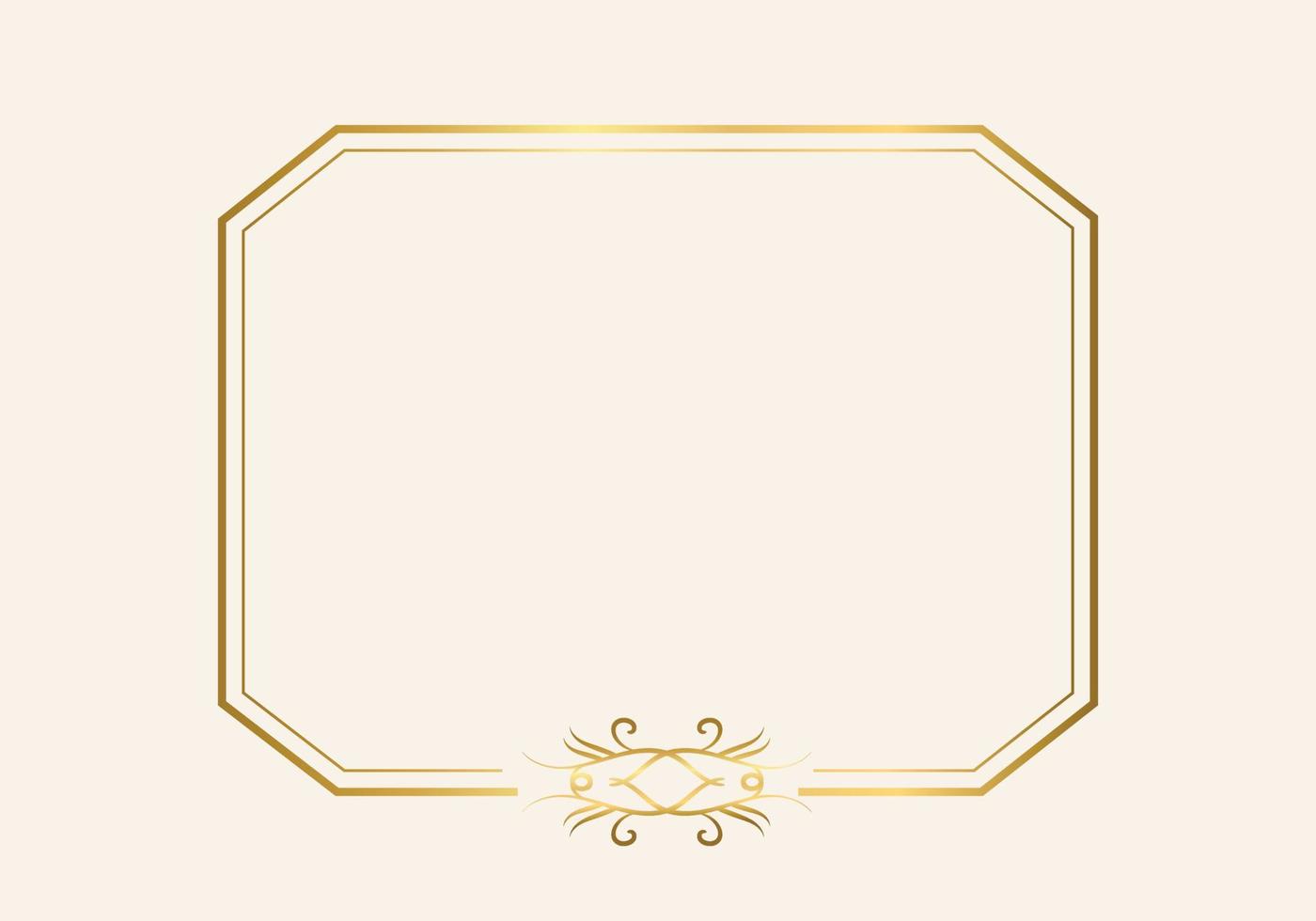 gouden dubbel frame vintage stijl ontwerp vector