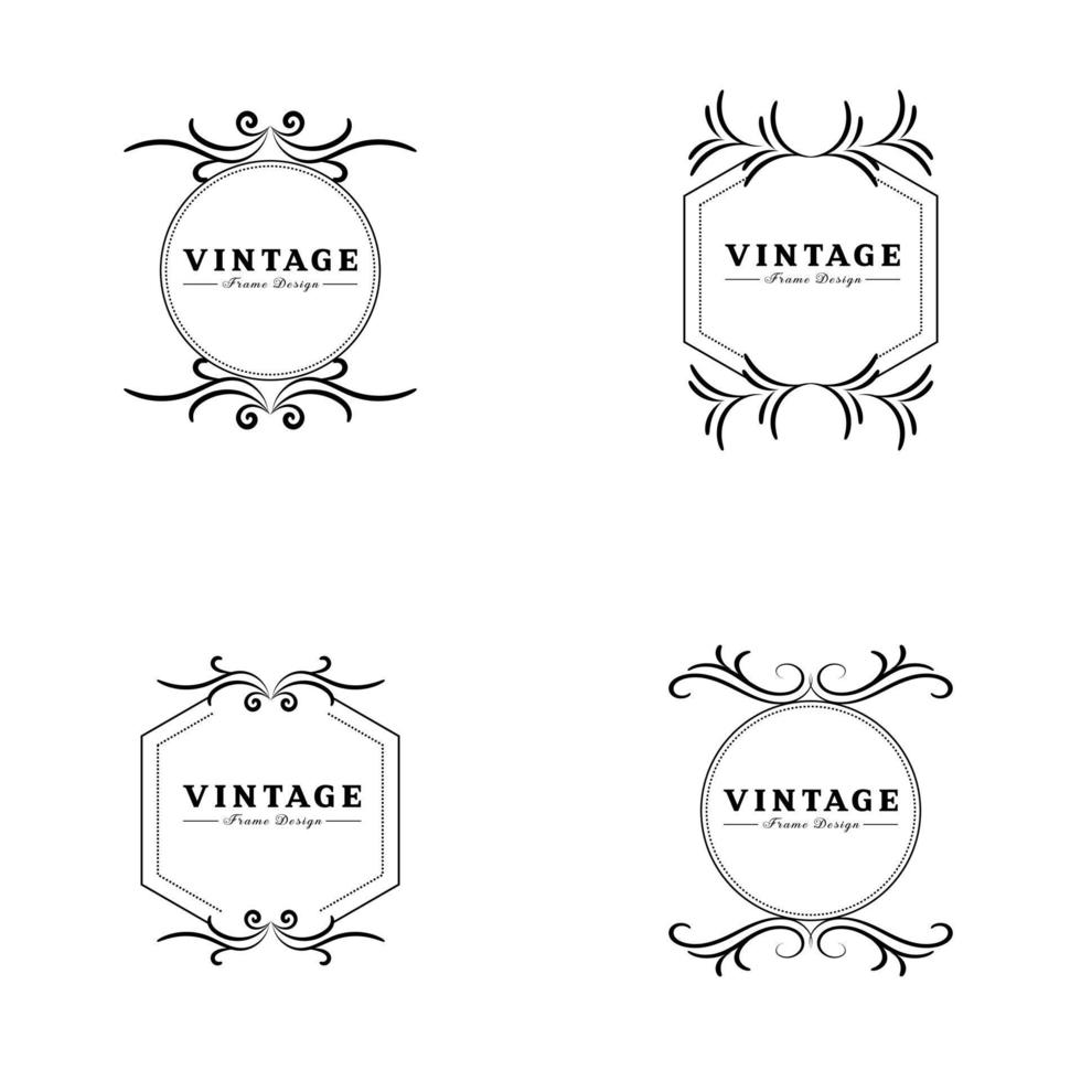 vintage bloeien ornament frame vector gouden kleur voor banner, behang, uitnodigingskaart