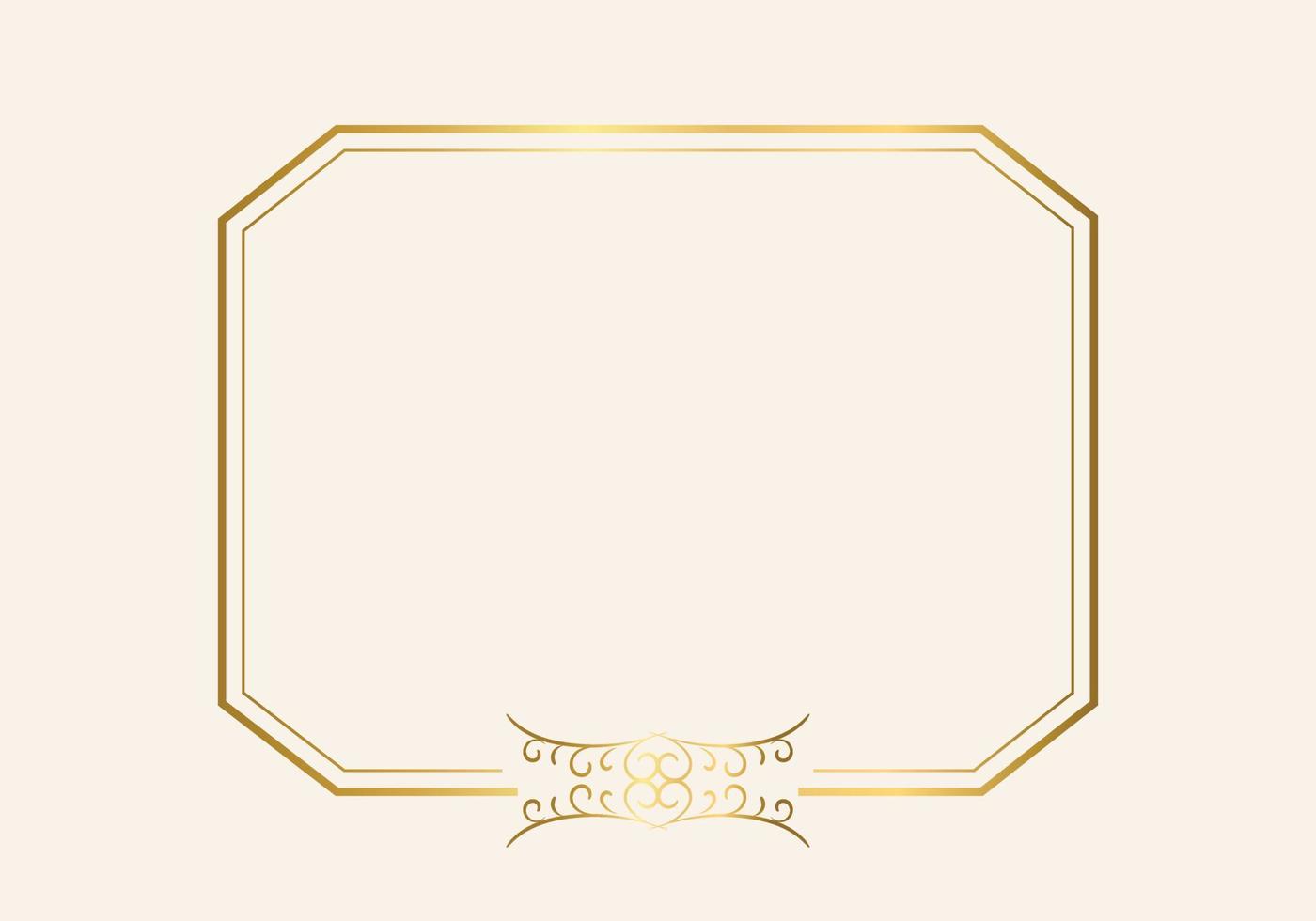 gouden dubbel frame vintage stijl ontwerp vector