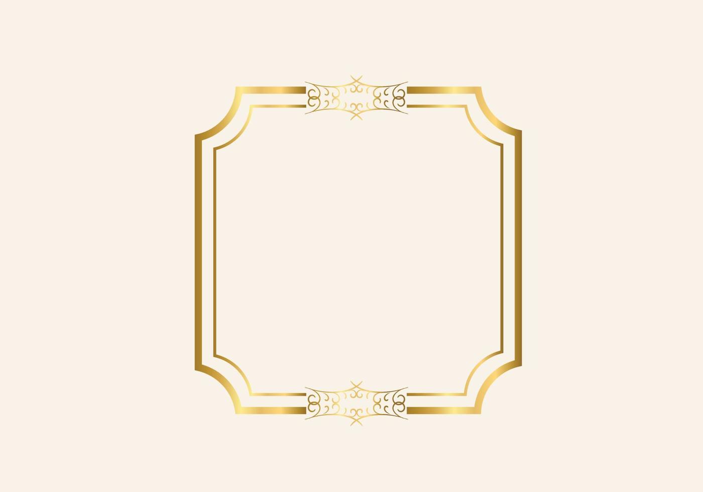 gouden dubbel frame vintage stijl ontwerp vector