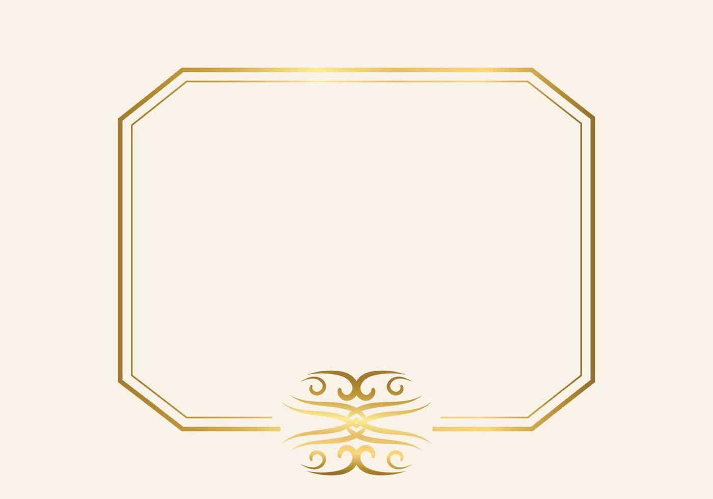 gouden dubbel frame vintage stijl ontwerp vector