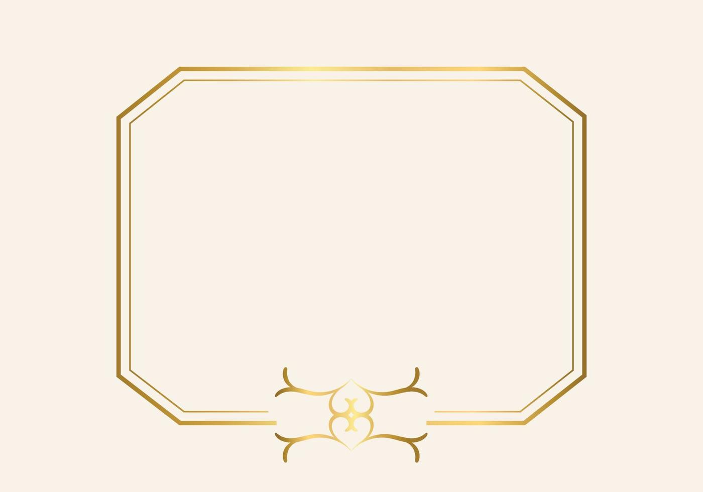 gouden dubbel frame vintage stijl ontwerp vector