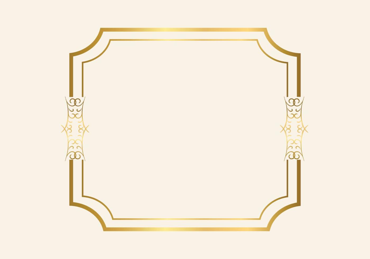 gouden dubbel frame vintage stijl ontwerp vector