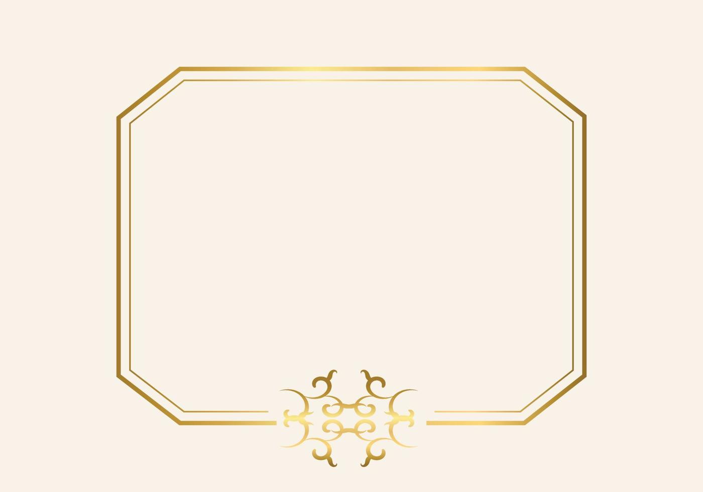 gouden dubbel frame vintage stijl ontwerp vector