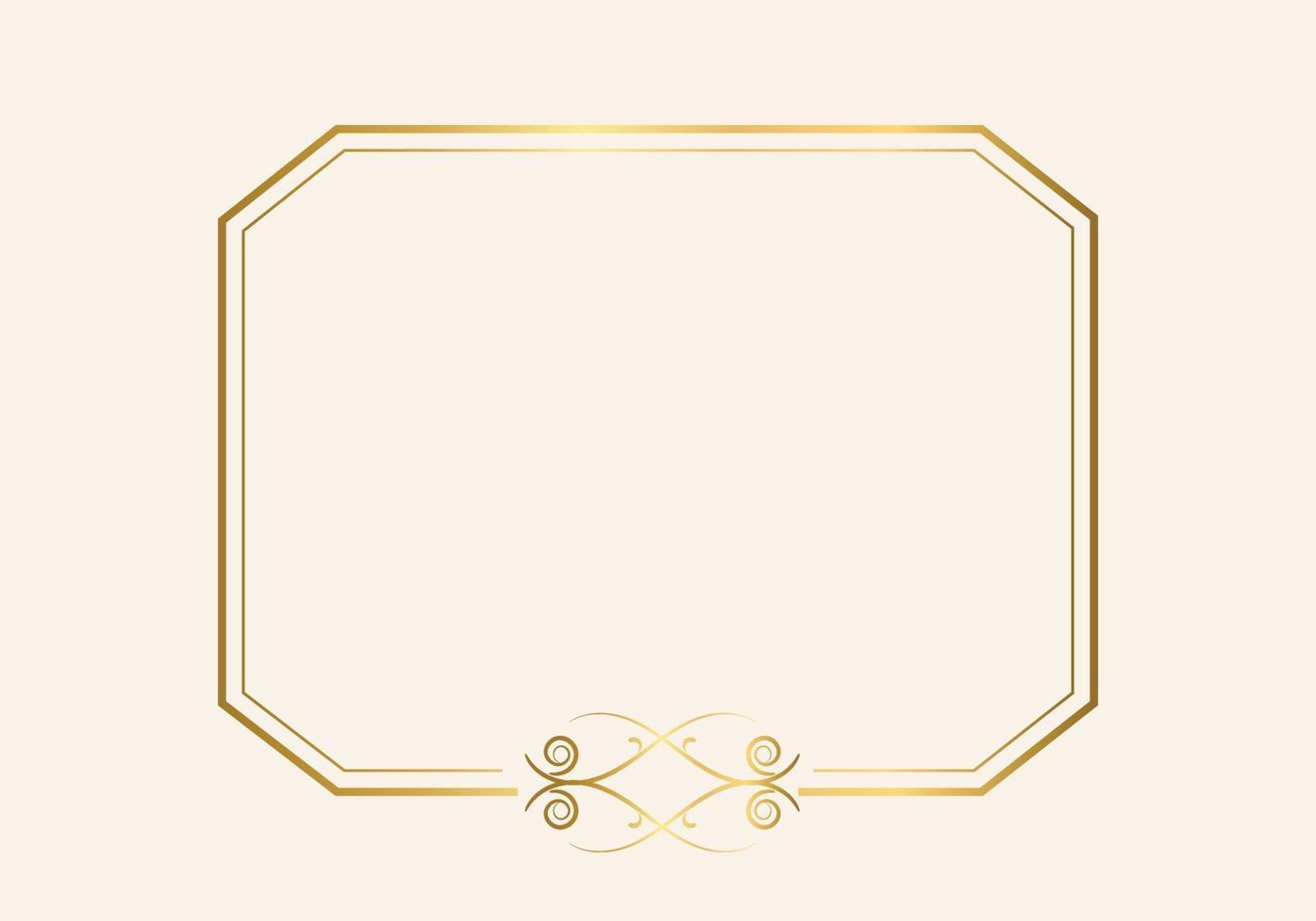 gouden dubbel frame vintage stijl ontwerp vector