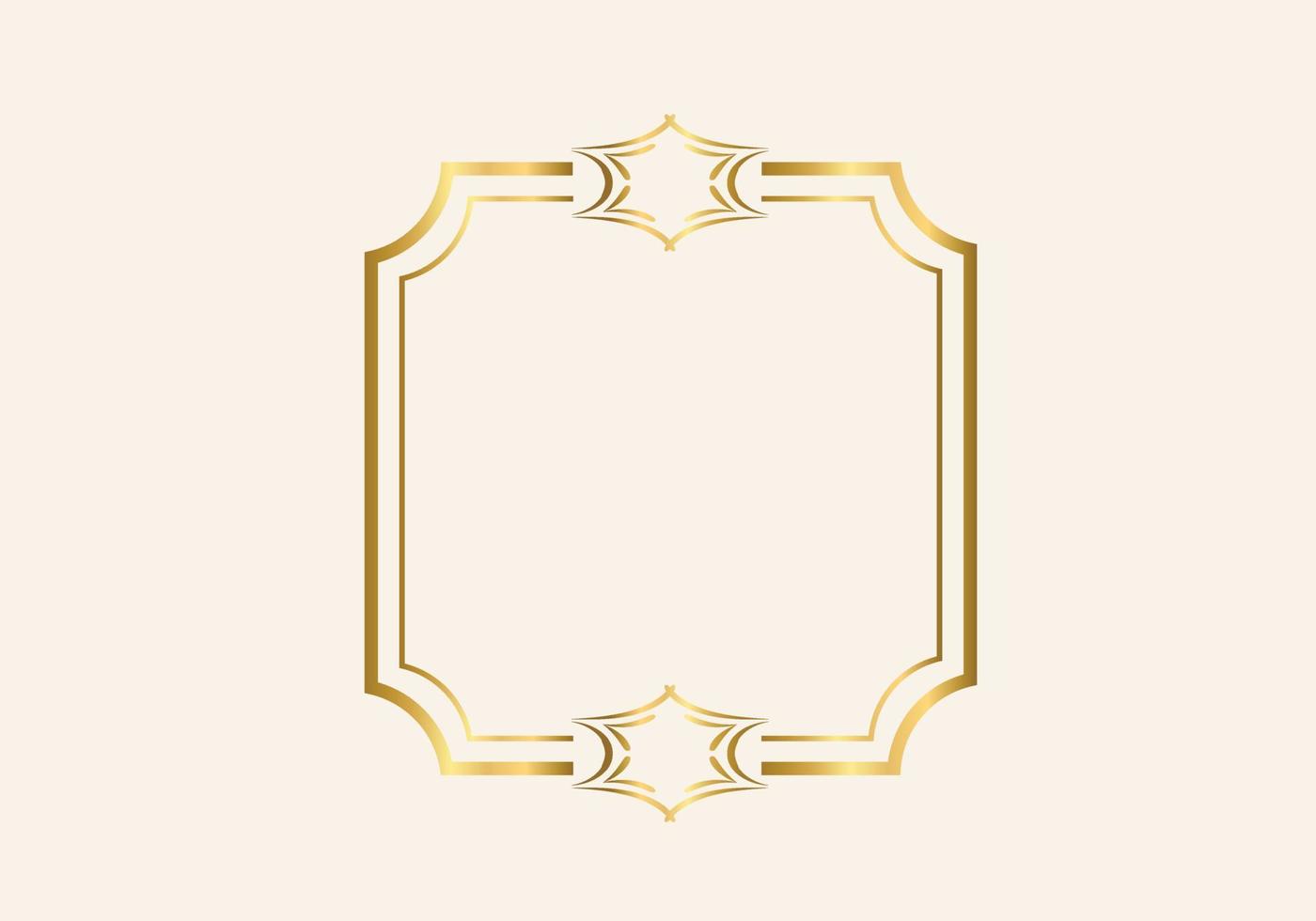 gouden dubbel frame vintage stijl ontwerp vector