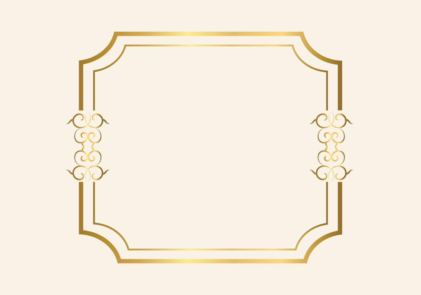 gouden dubbel frame vintage stijl ontwerp vector