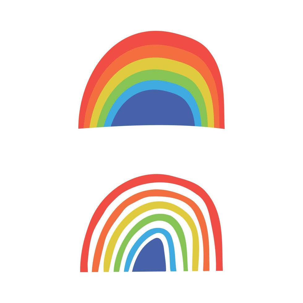 trots vlag. lhbt-concept. handgetekende regenboog. gelijkheid en liefdesbescherming. vector