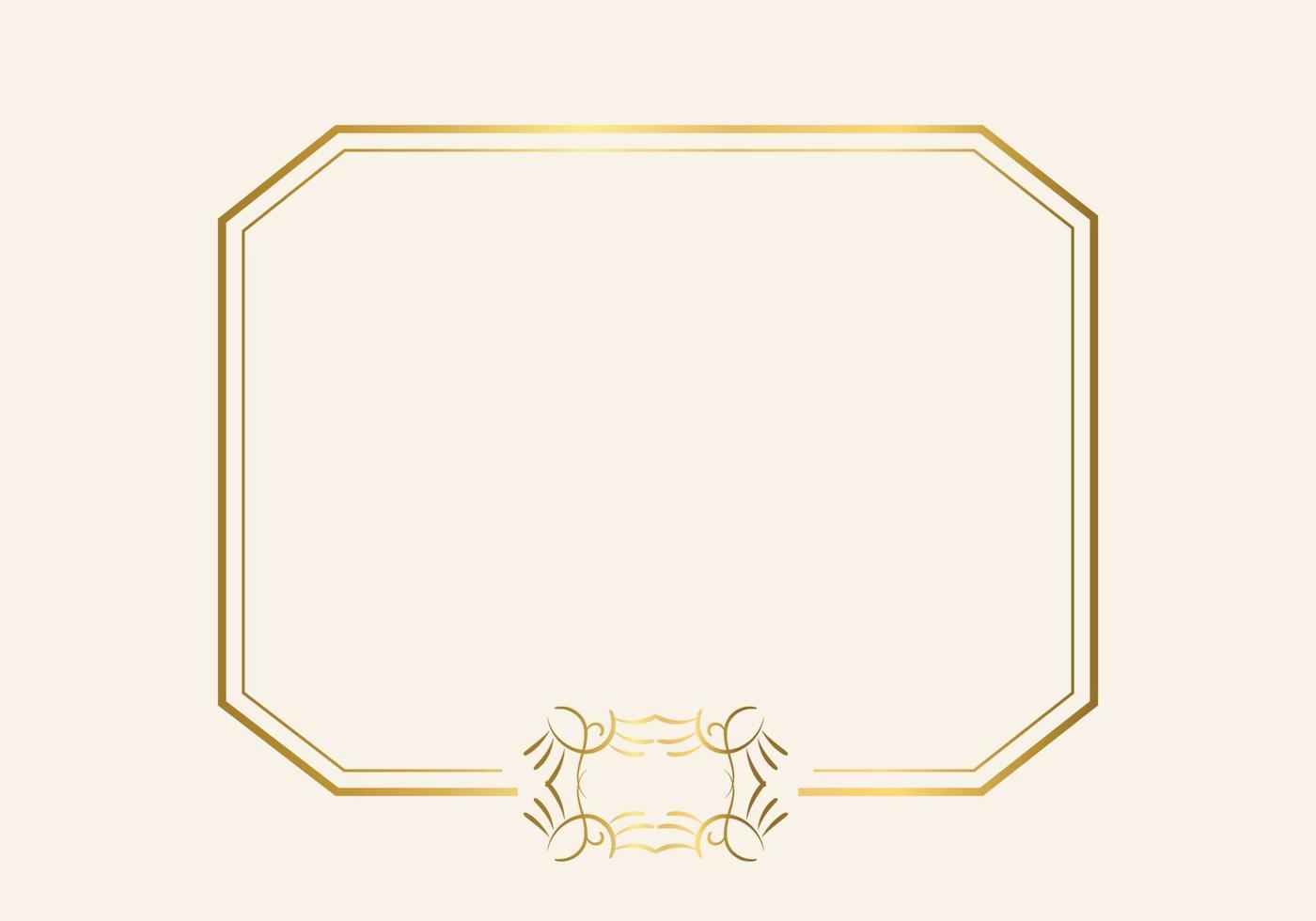 gouden dubbel frame vintage stijl ontwerp vector