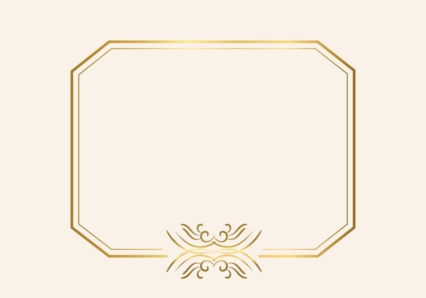 gouden dubbel frame vintage stijl ontwerp vector