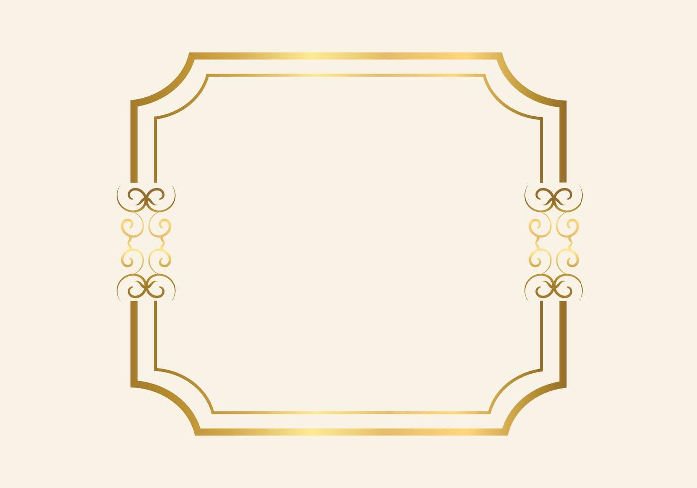 gouden dubbel frame vintage stijl ontwerp vector