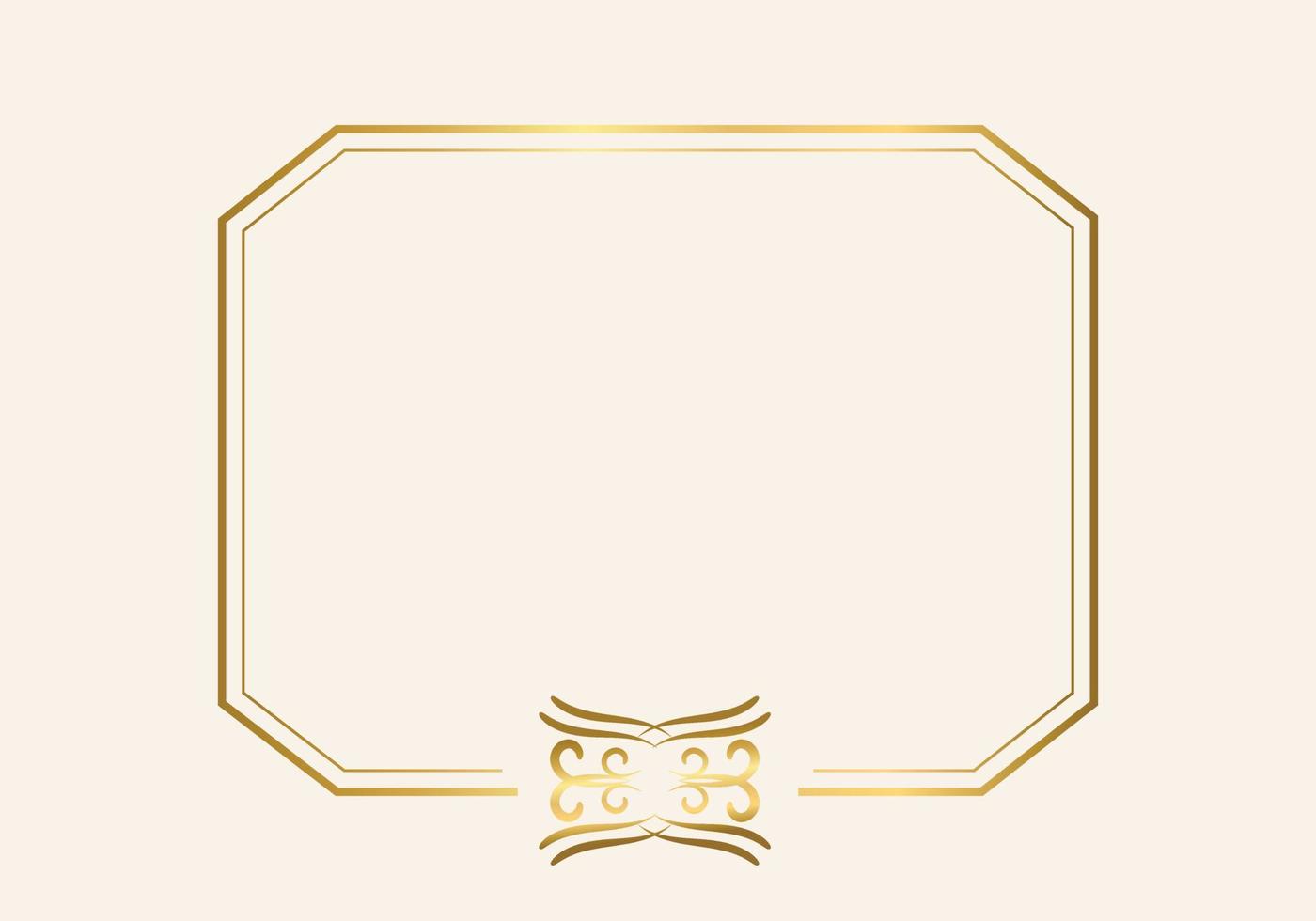 gouden dubbel frame vintage stijl ontwerp vector