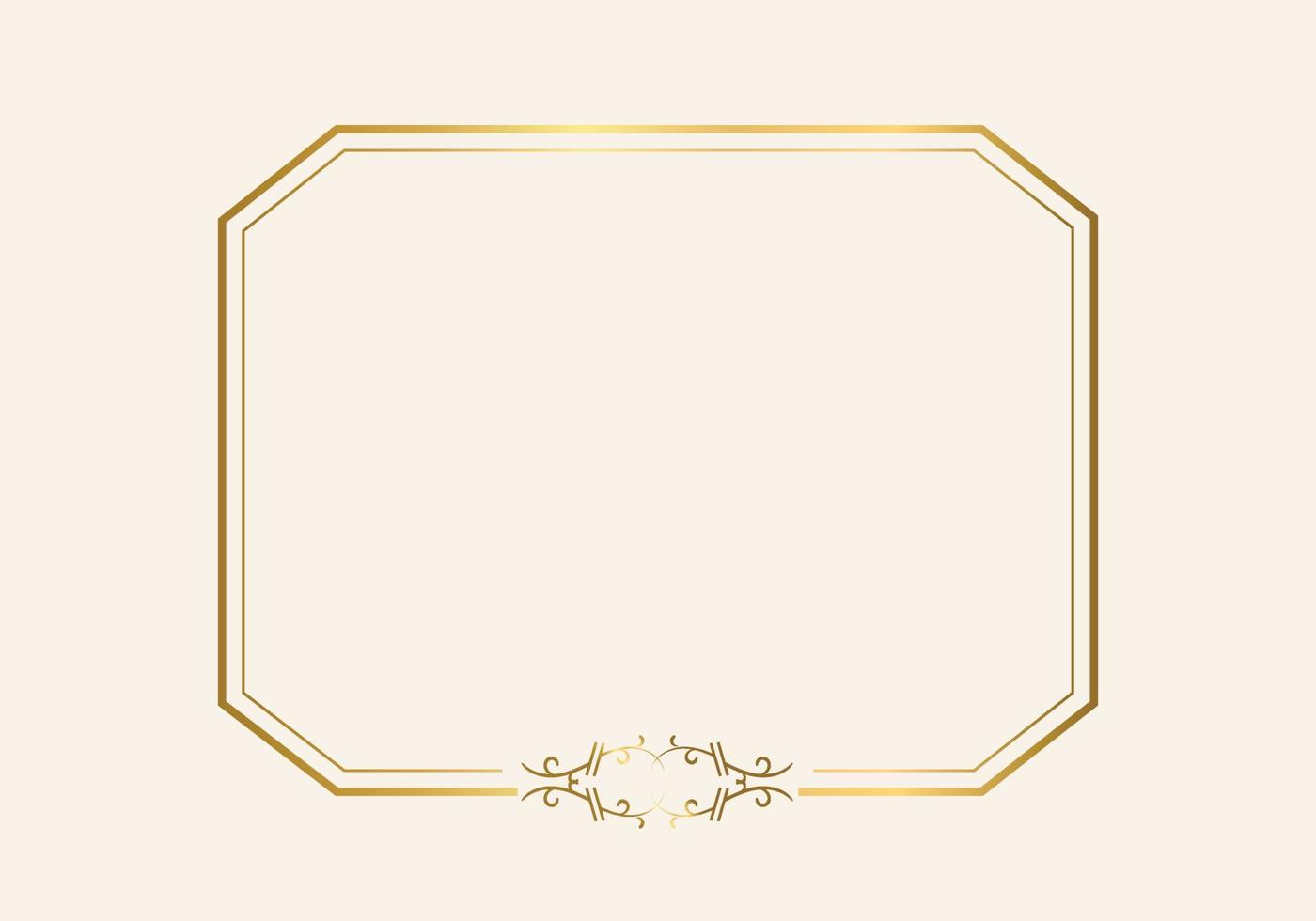 gouden dubbel frame vintage stijl ontwerp vector