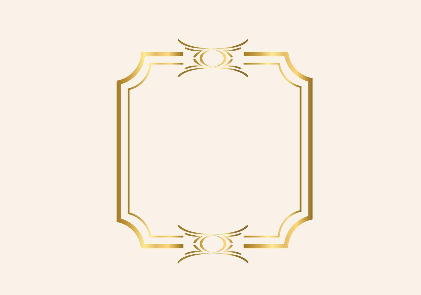 gouden dubbel frame vintage stijl ontwerp vector