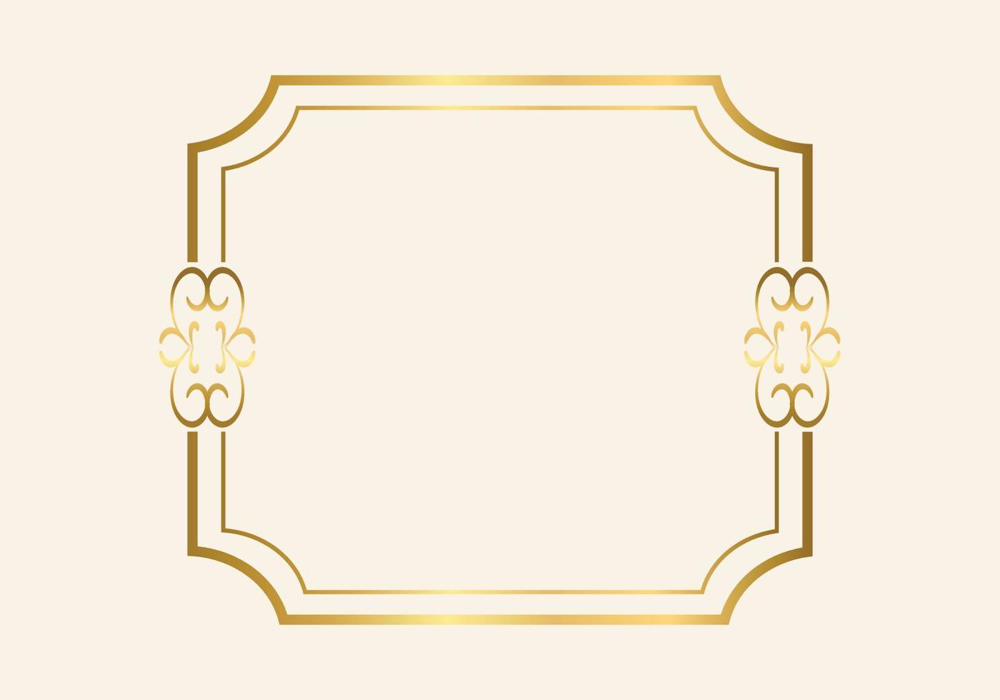 gouden dubbel frame vintage stijl ontwerp vector