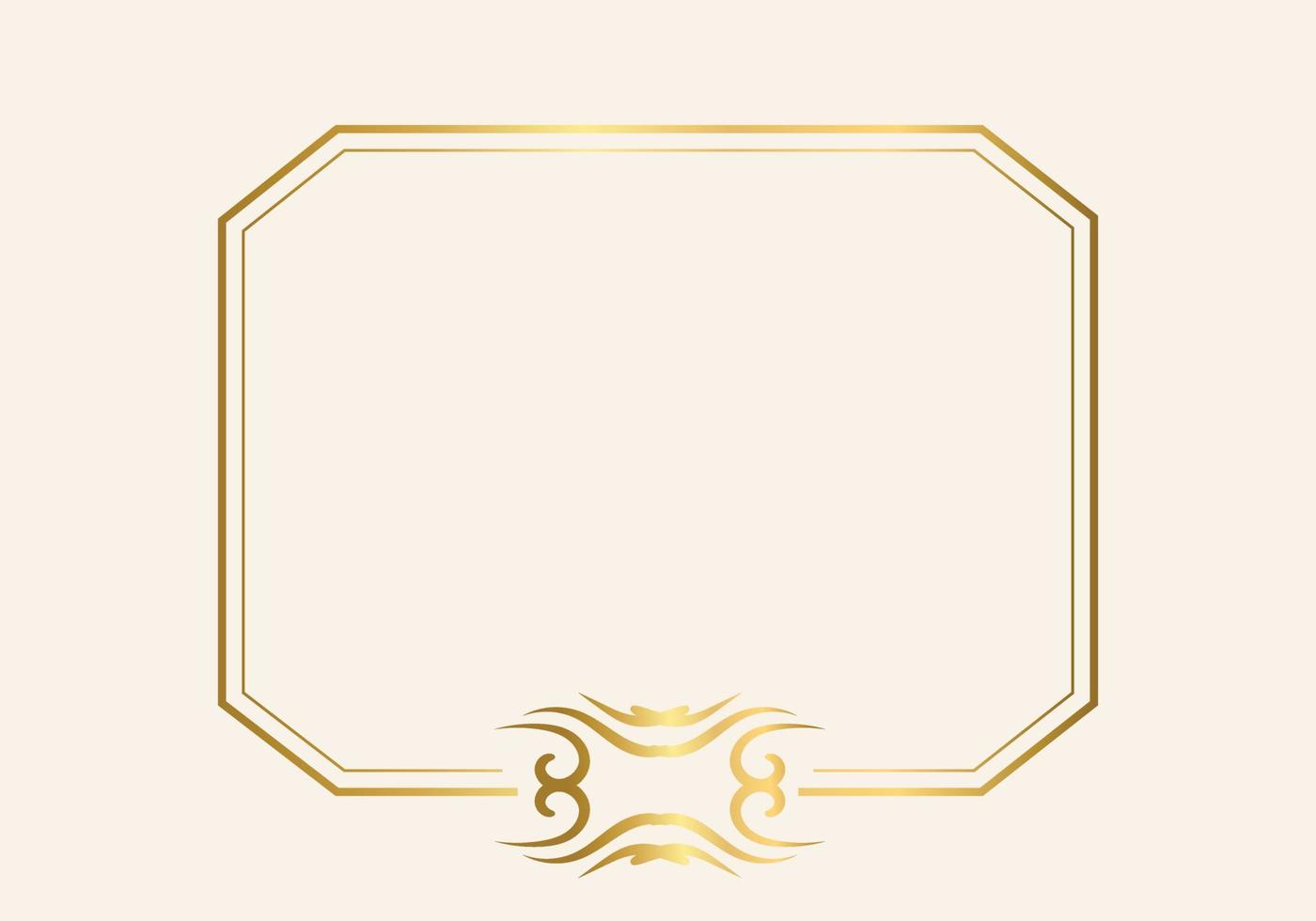 gouden dubbel frame vintage stijl ontwerp vector