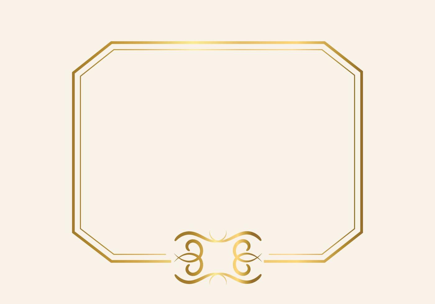 gouden dubbel frame vintage stijl ontwerp vector