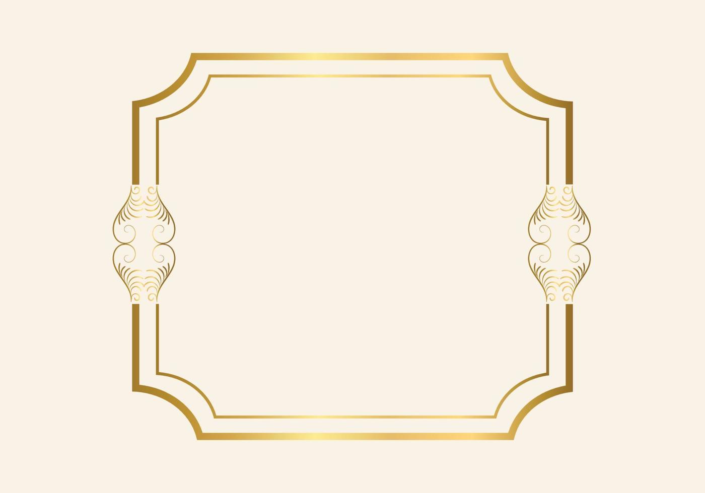 gouden dubbel frame vintage stijl ontwerp vector