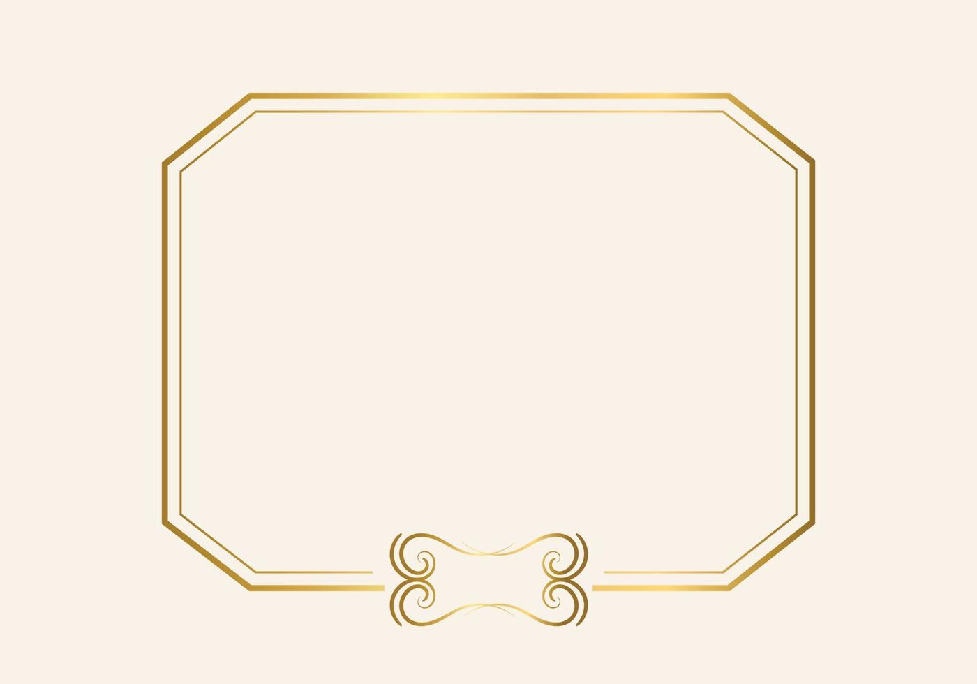 gouden dubbel frame vintage stijl ontwerp vector