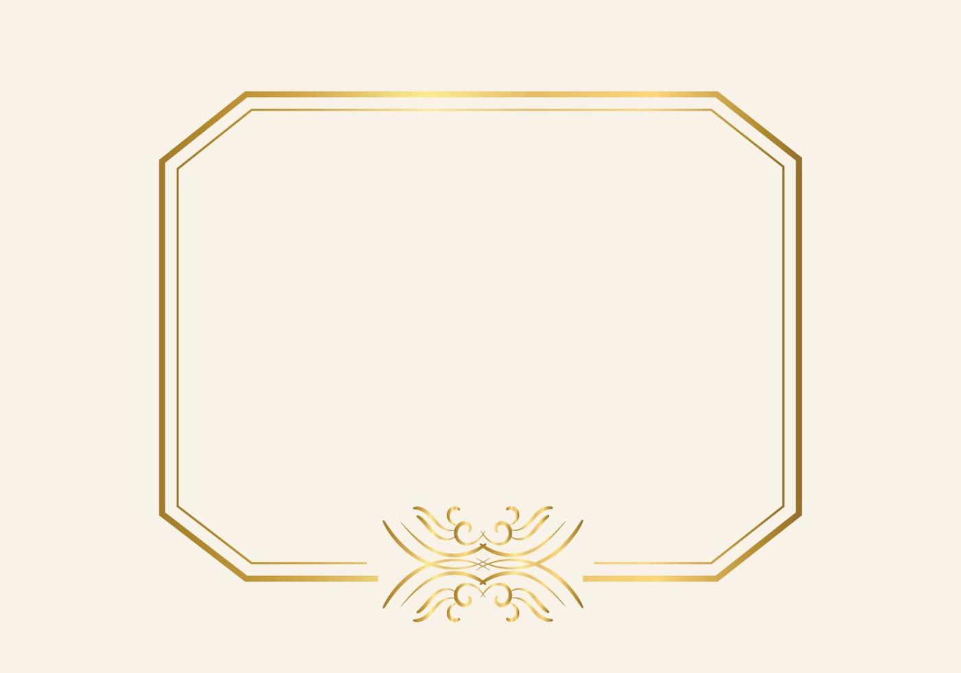 gouden dubbel frame vintage stijl ontwerp vector