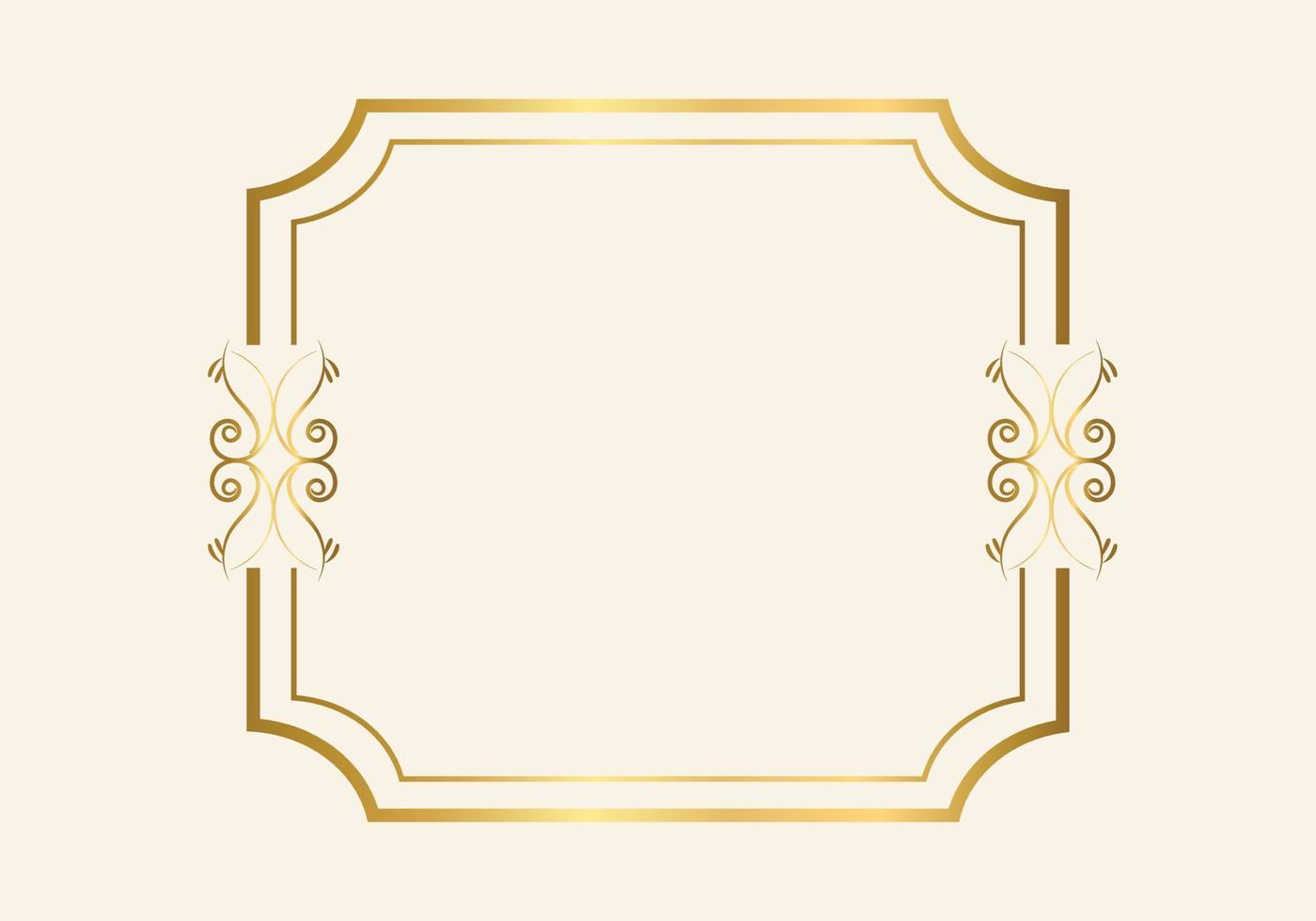 gouden dubbel frame vintage stijl ontwerp vector