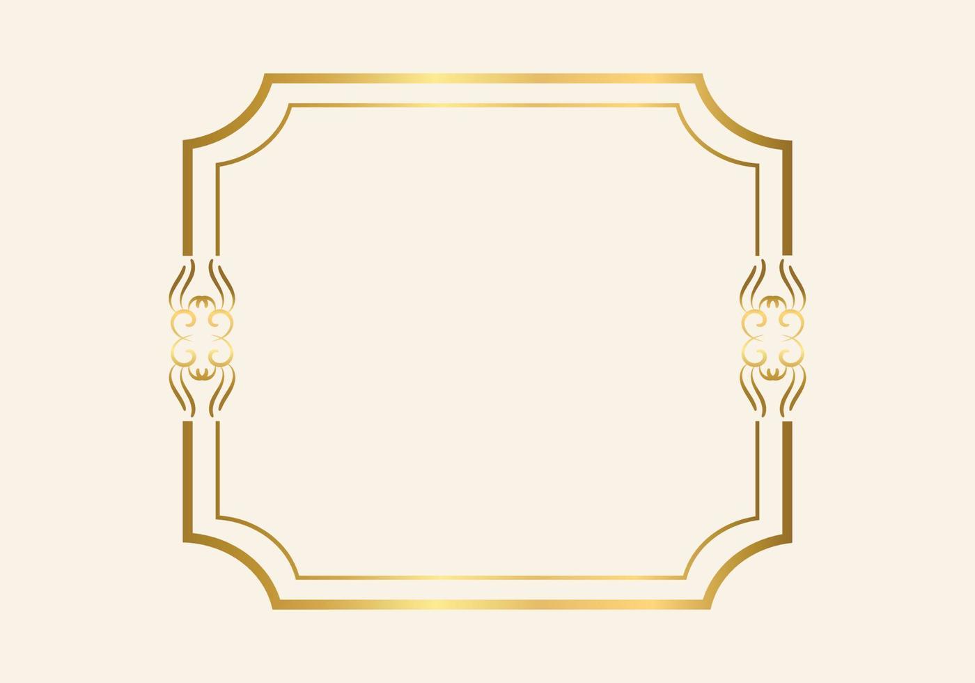 gouden dubbel frame vintage stijl ontwerp vector