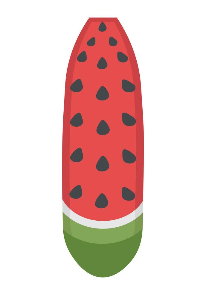 surfplank met een stijlvol patroon. platte doodle clipart. alle objecten zijn opnieuw geschilderd. vector