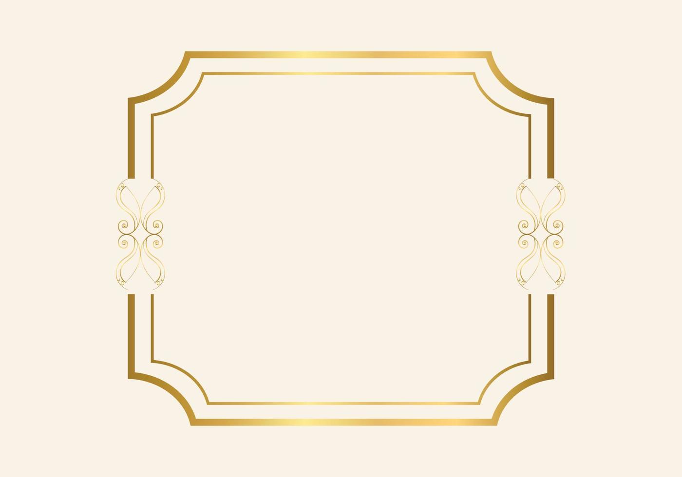 gouden dubbel frame vintage stijl ontwerp vector