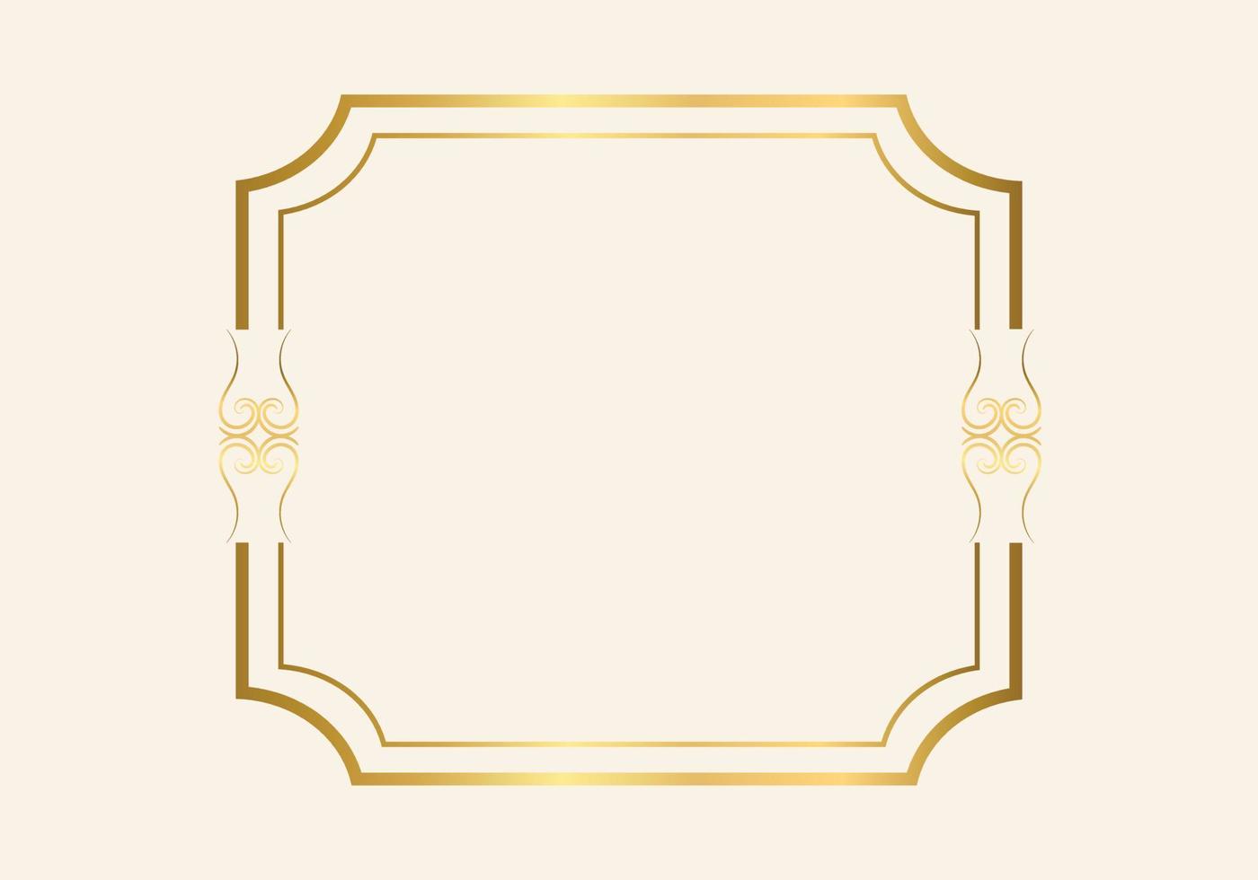 gouden dubbel frame vintage stijl ontwerp vector