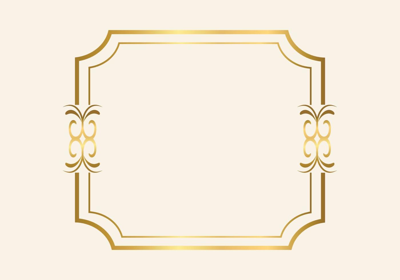 gouden dubbel frame vintage stijl ontwerp vector