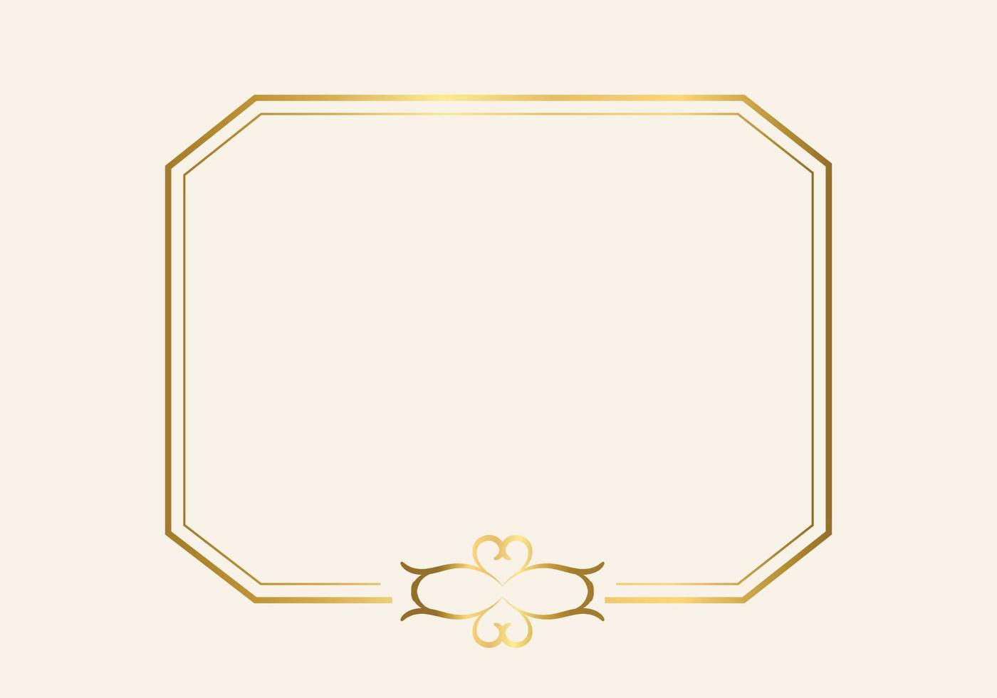 gouden dubbel frame vintage stijl ontwerp vector