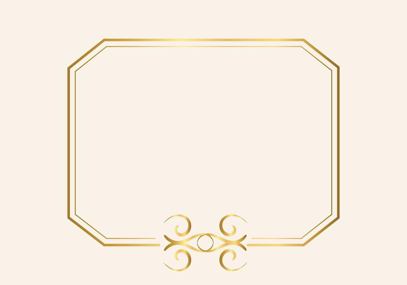 gouden dubbel frame vintage stijl ontwerp vector