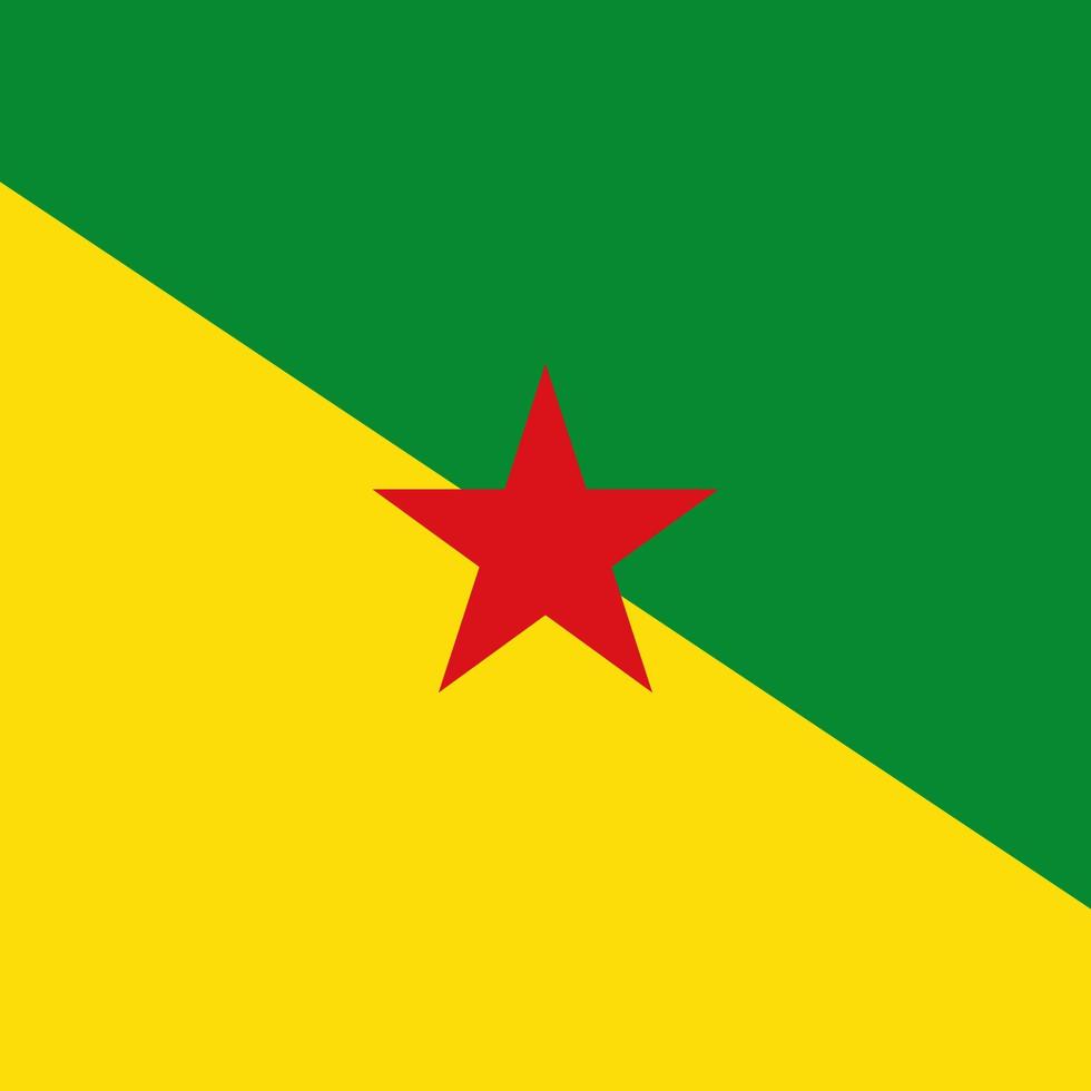 vlag van frans-guyana, officiële kleuren. vectorillustratie. vector