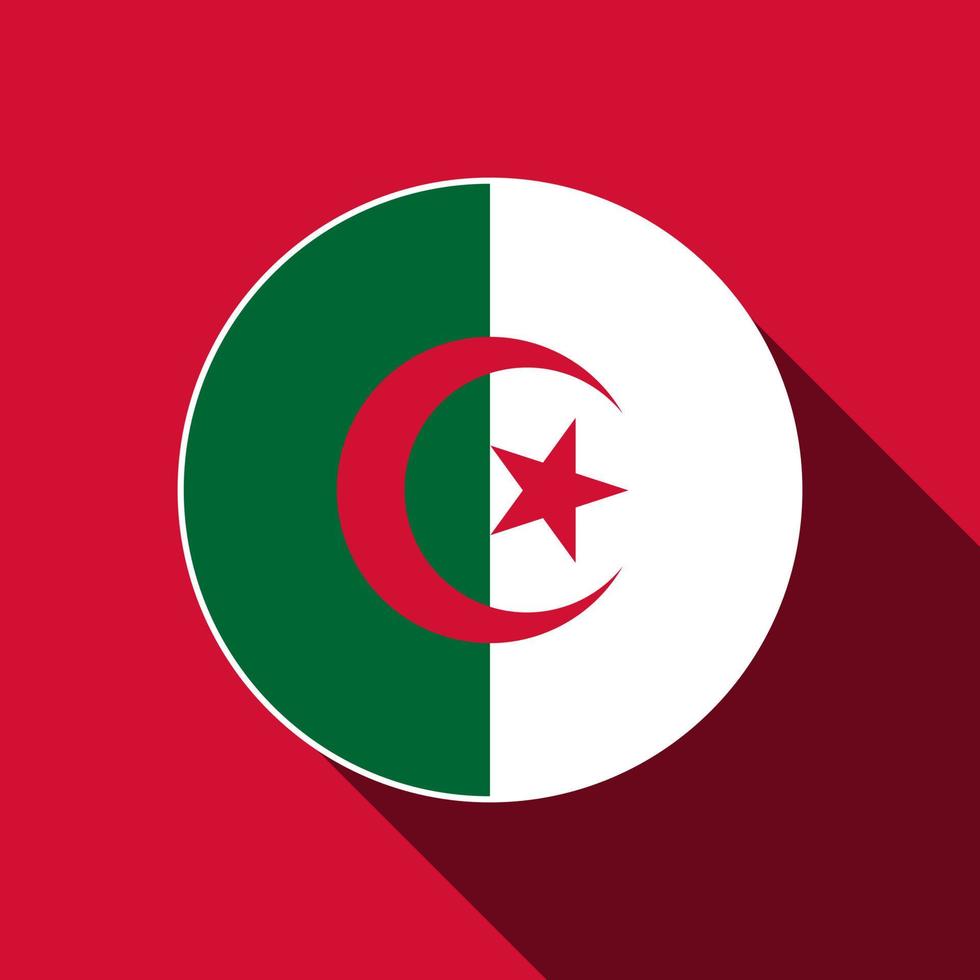 land algerije. vlag van algerije. vectorillustratie. vector