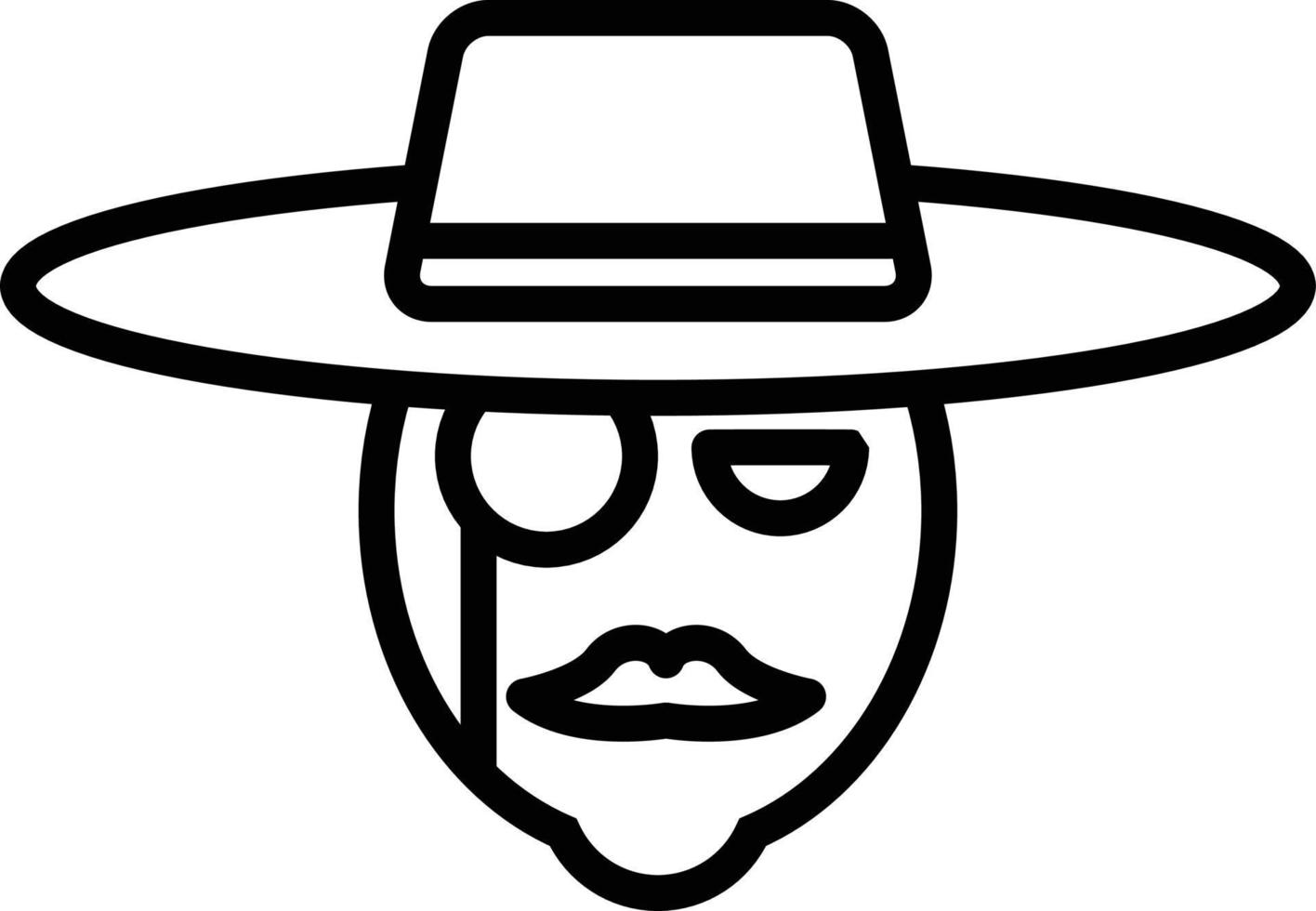 detective met hoed en monocle logo concept platte vectorillustratie in een dunne lijnstijl vector