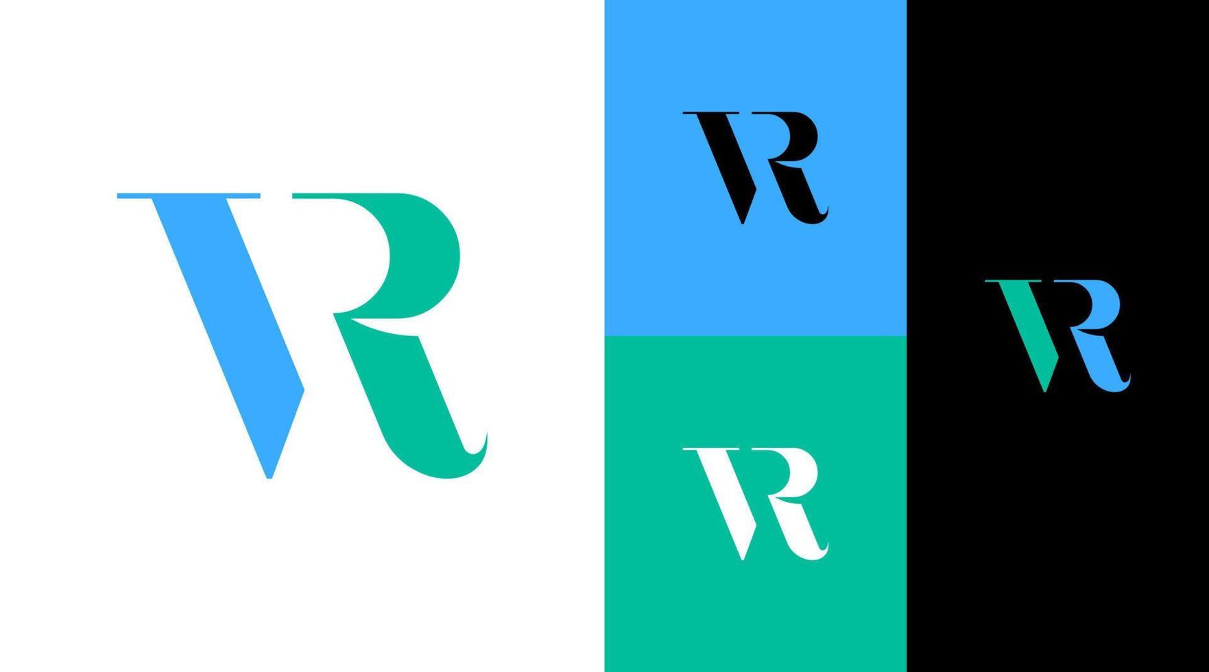 vr monogram brief zakelijk bedrijf merk logo ontwerp vector