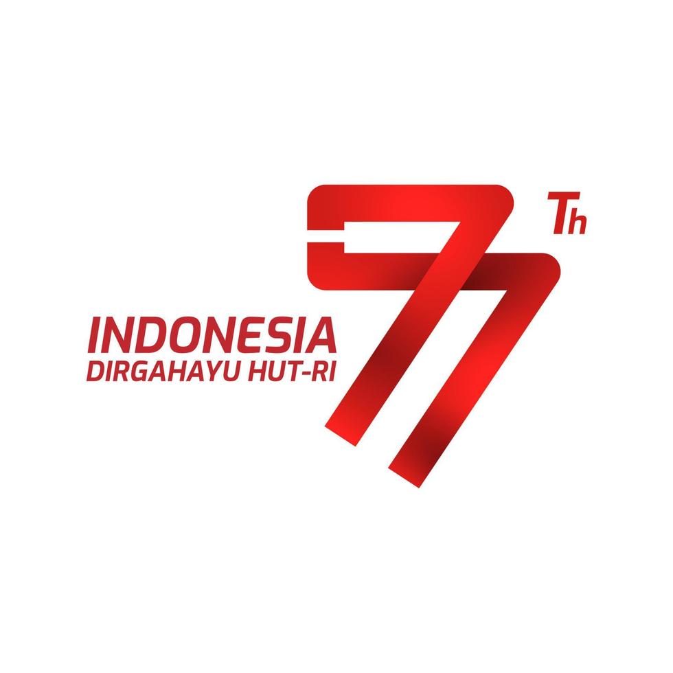 77e indonesië onafhankelijkheidsdag logo. dirgahayu vertaalt naar een lang leven of een lange levensduur vector