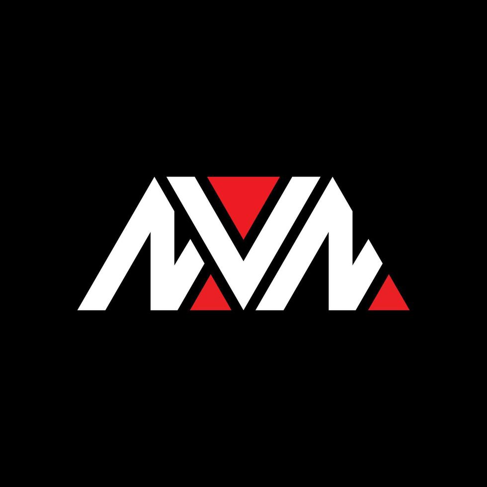 NVN driehoek brief logo ontwerp met driehoekige vorm. NVN driehoek logo ontwerp monogram. NVN driehoek vector logo sjabloon met rode kleur. nvn driehoekig logo eenvoudig, elegant en luxueus logo. nvn