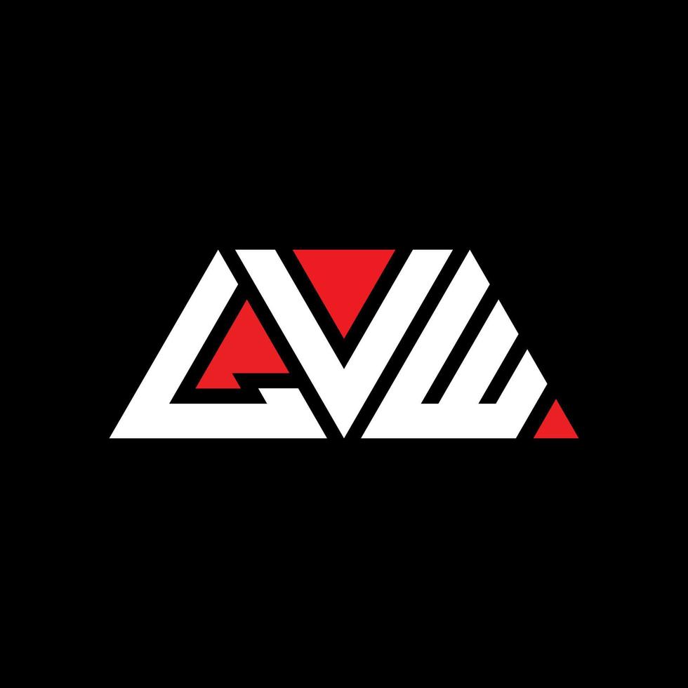 lvw driehoek brief logo ontwerp met driehoekige vorm. lvw driehoek logo ontwerp monogram. lvw driehoek vector logo sjabloon met rode kleur. lvw driehoekig logo eenvoudig, elegant en luxueus logo. lvw