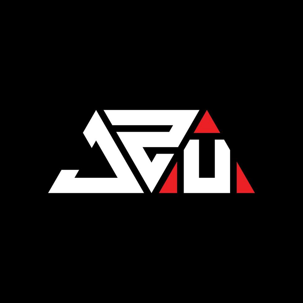 jzu driehoek brief logo ontwerp met driehoekige vorm. jzu driehoek logo ontwerp monogram. jzu driehoek vector logo sjabloon met rode kleur. jzu driehoekig logo eenvoudig, elegant en luxueus logo. jzu