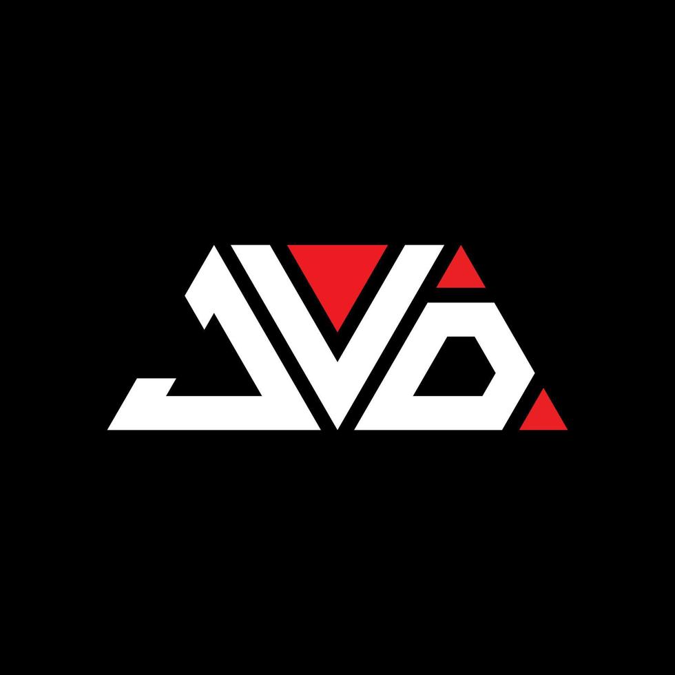 jvd driehoek brief logo ontwerp met driehoekige vorm. jvd driehoek logo ontwerp monogram. jvd driehoek vector logo sjabloon met rode kleur. jvd driehoekig logo eenvoudig, elegant en luxueus logo. jvd