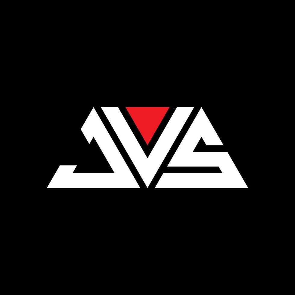 jvs driehoek brief logo ontwerp met driehoekige vorm. jvs driehoek logo ontwerp monogram. jvs driehoek vector logo sjabloon met rode kleur. jvs driehoekig logo eenvoudig, elegant en luxueus logo. jvs