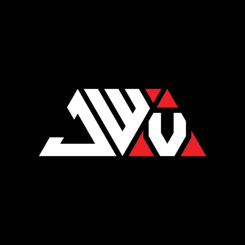 jwv driehoek brief logo ontwerp met driehoekige vorm. jwv driehoek logo ontwerp monogram. jwv driehoek vector logo sjabloon met rode kleur. jwv driehoekig logo eenvoudig, elegant en luxueus logo. jwv