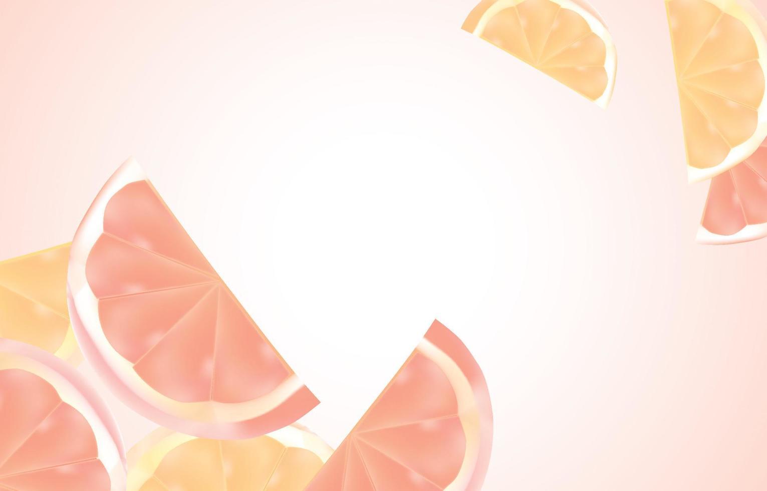 vers gezond voedsel oranje fruit pastel kleur achtergrond vector