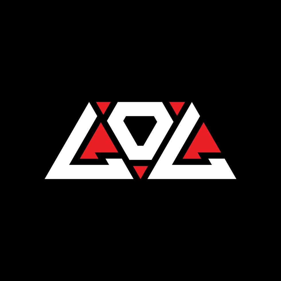 lol driehoek brief logo ontwerp met driehoekige vorm. lol driehoek logo ontwerp monogram. lol driehoek vector logo sjabloon met rode kleur. lol driehoekig logo eenvoudig, elegant en luxueus logo.