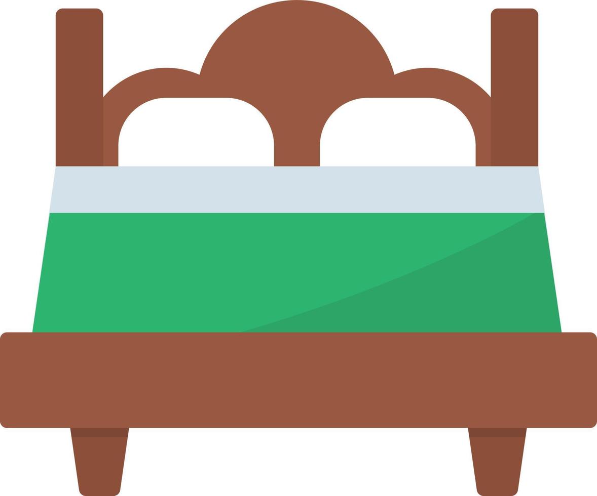 hotel bed plat pictogram vector