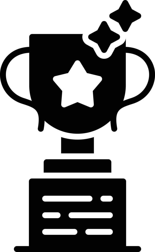 trofee glyph icoon vector